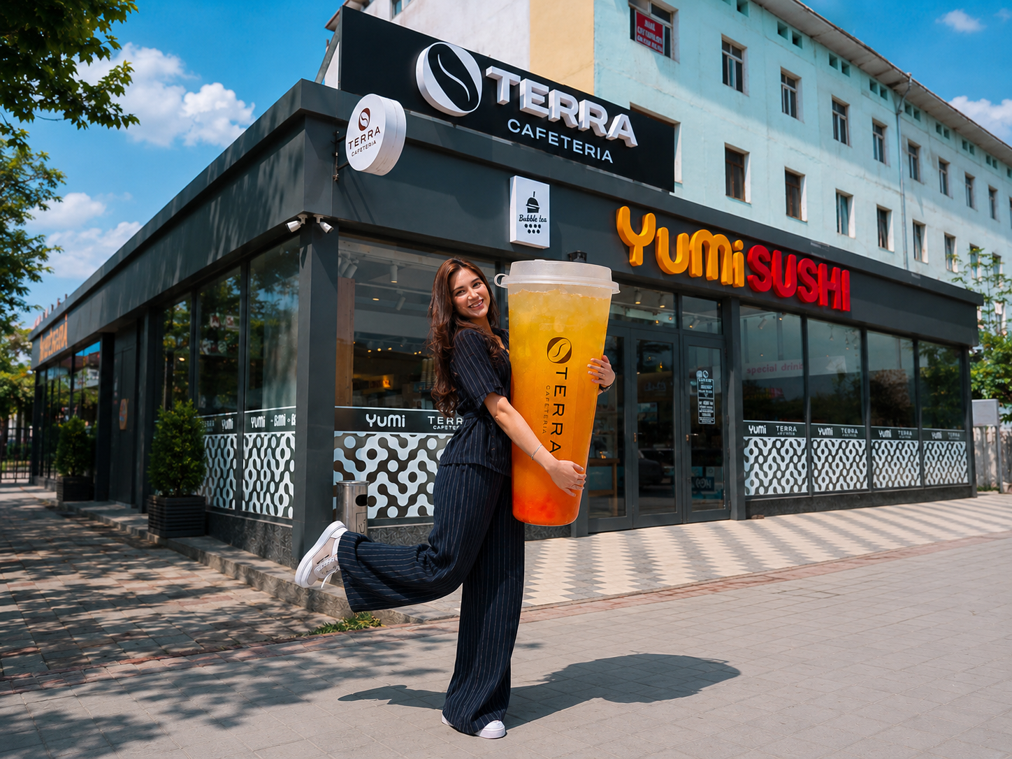 Стакан Terra Cafeteria в кофейных зёрнах